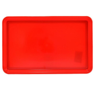 Taca plastikowa 30x19cm prostokątna czerwona